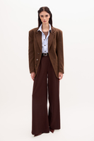 LONG BROWN PINSTRIPE JACKET MODEL No4