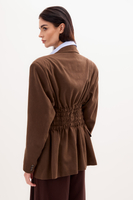 LONG BROWN PINSTRIPE JACKET MODEL No4