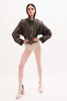 GREEN DIPPED LEATHER JACKET