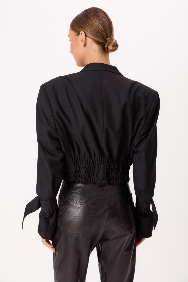BLACK CLASSIC JACKET WITH SATIN LAPELS MODEL No5