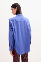 CORNFLOWER BLUE COTTON SHIRT WITH STRONG ARMS AND DETACHABLE CUSHIONS