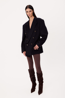 LONG DOUBLE-BREASTED NAVY BLUE CASHMERE JACKET MODEL No4