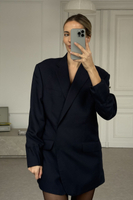 LONG GRAPHITE MINIMALIST JACKET MODEL No8