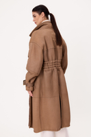 LONG BROWN SHEEPSKIN COAT
