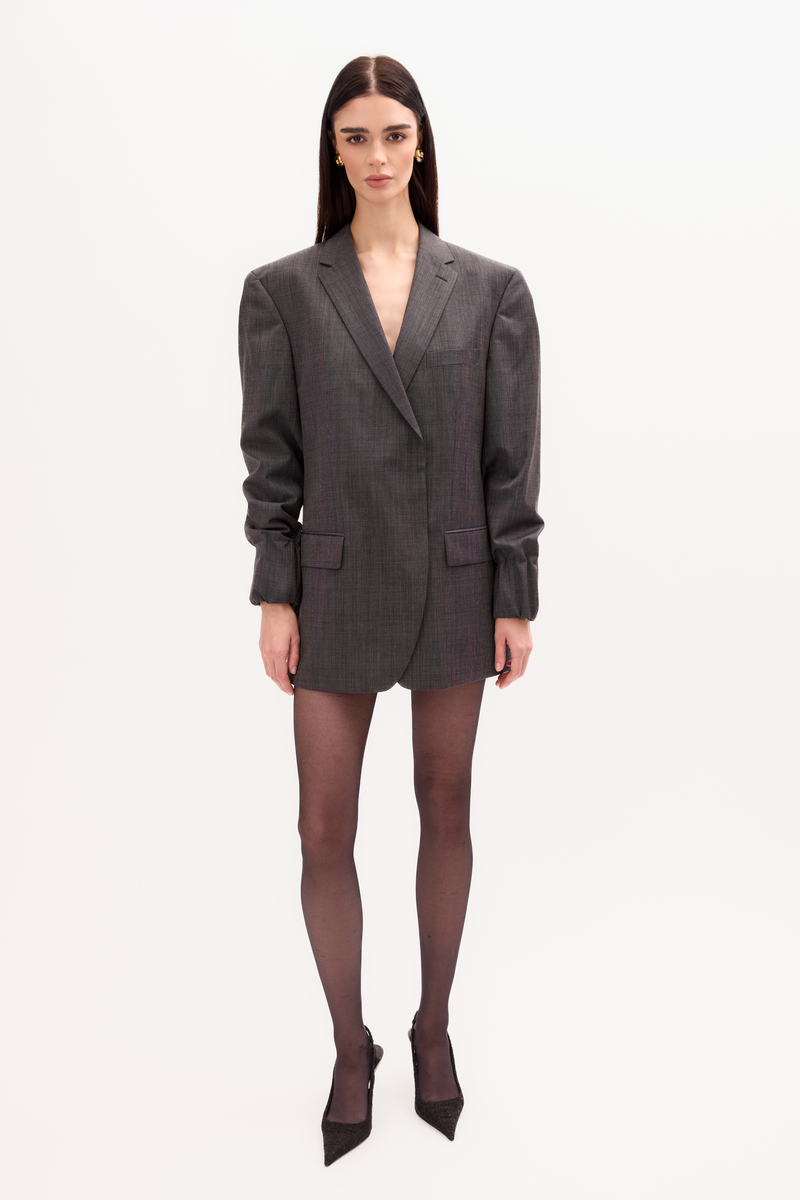 LONG MINIMALIST GRAY JACKET MODEL No8