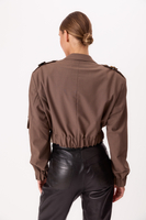 LIGHT BROWN BOMBER JACKET