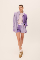 FIOLETOWY BAWEŁNIANY KOMPLET W PRĄŻEK