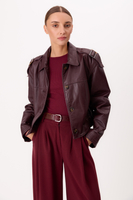 BURGUNDY LEATHER JACKET