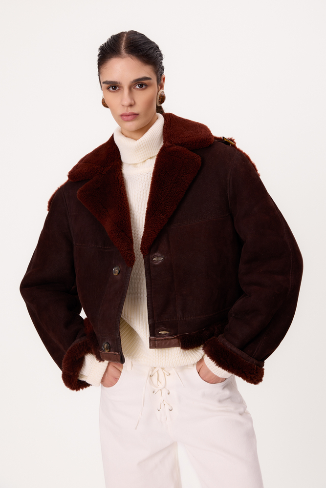 BURGUNDY NATURAL SHEEPSKIN WITH EPADS