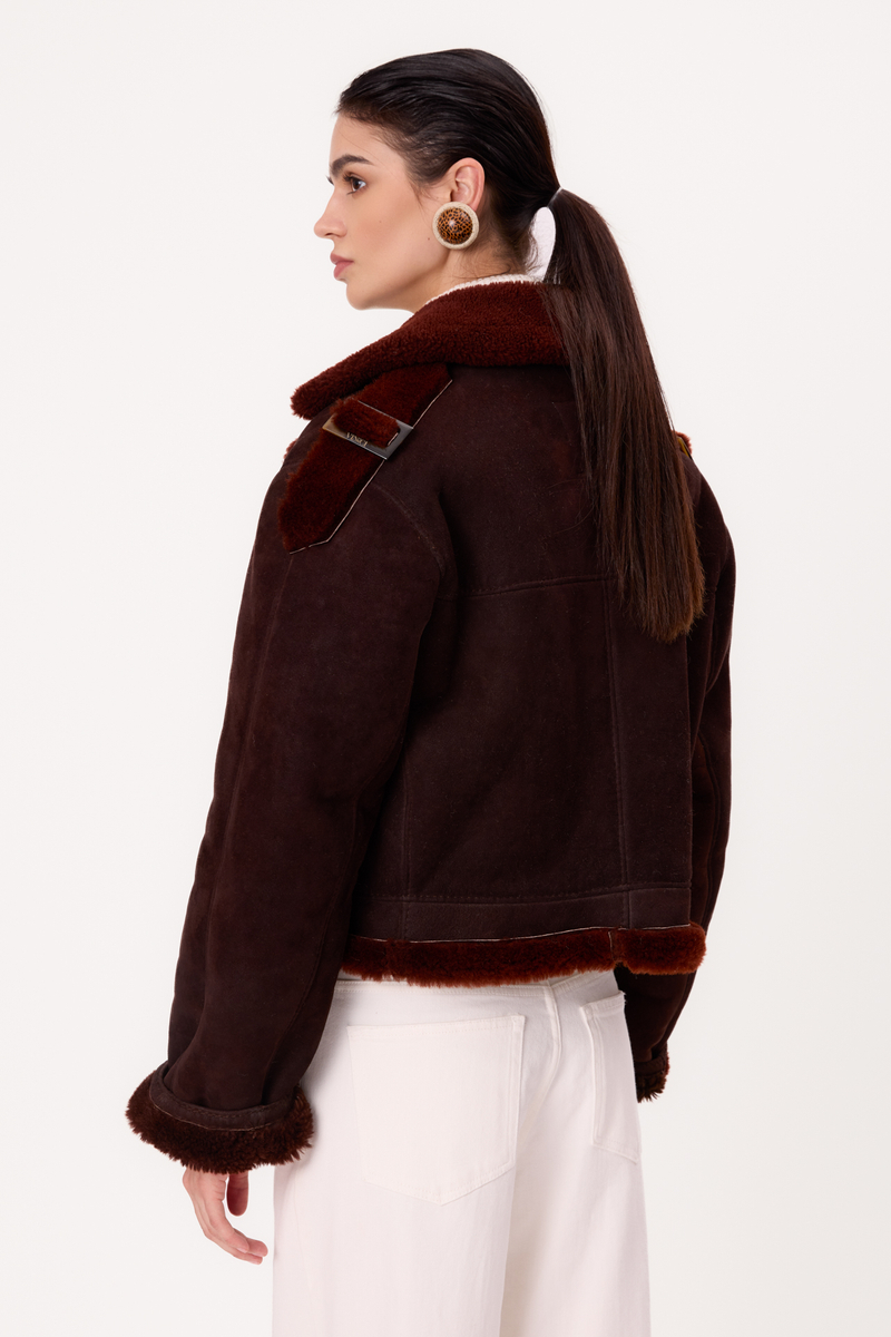 BURGUNDY NATURAL SHEEPSKIN WITH EPADS