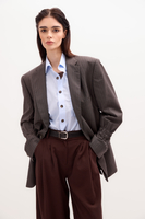 GREY SLIM FIT JACKET MODEL No2 WITH STRIPES