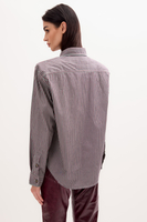 GREEN STRIPED COTTON SHIRT WITH STRONG ARMS AND DETACHABLE CUSHIONS