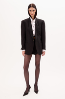 LONG BLACK JACKET MODEL No4 WITH SILK COLLAR