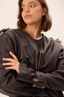 BLACK SHORT LEATHER JACKET