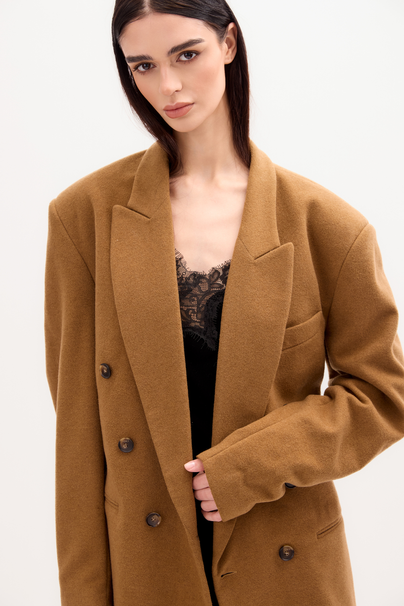 CAMEL WOOL-CASHMERE JACKET MODEL No4