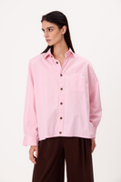 PINK OVERSIZE REGULAR SHIRT WITH WIDE DETACHABLE PADS
