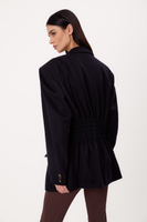 LONG DOUBLE-BREASTED NAVY BLUE CASHMERE JACKET MODEL No4