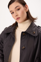 DARK GRAY LEATHER JACKET