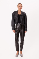 BLACK LEATHER JACKET