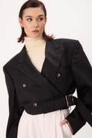 BLACK CLASSIC BLAZER WITH BELT