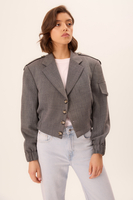 GREY BOMBER JACKET