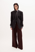 BLACK SLIM FIT BLAZER WITH BUCKLES MODEL No6