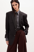 BLACK SLIM FIT BLAZER WITH BUCKLES MODEL No6