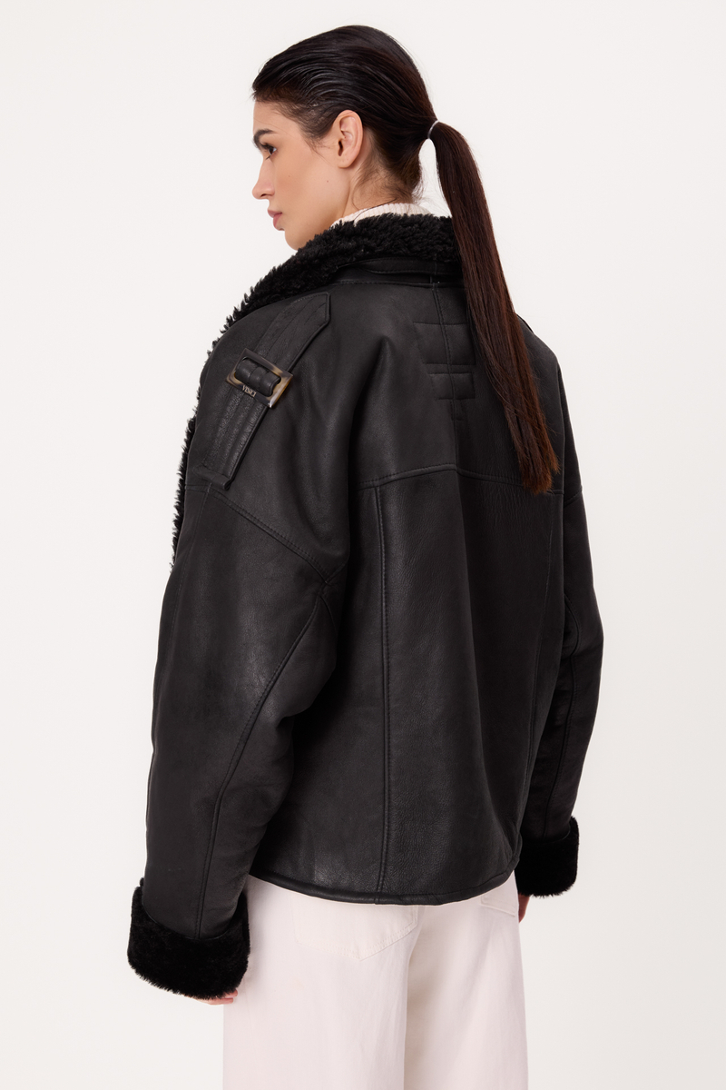 BLACK NATURAL SHEEPSKIN WITH EPADS
