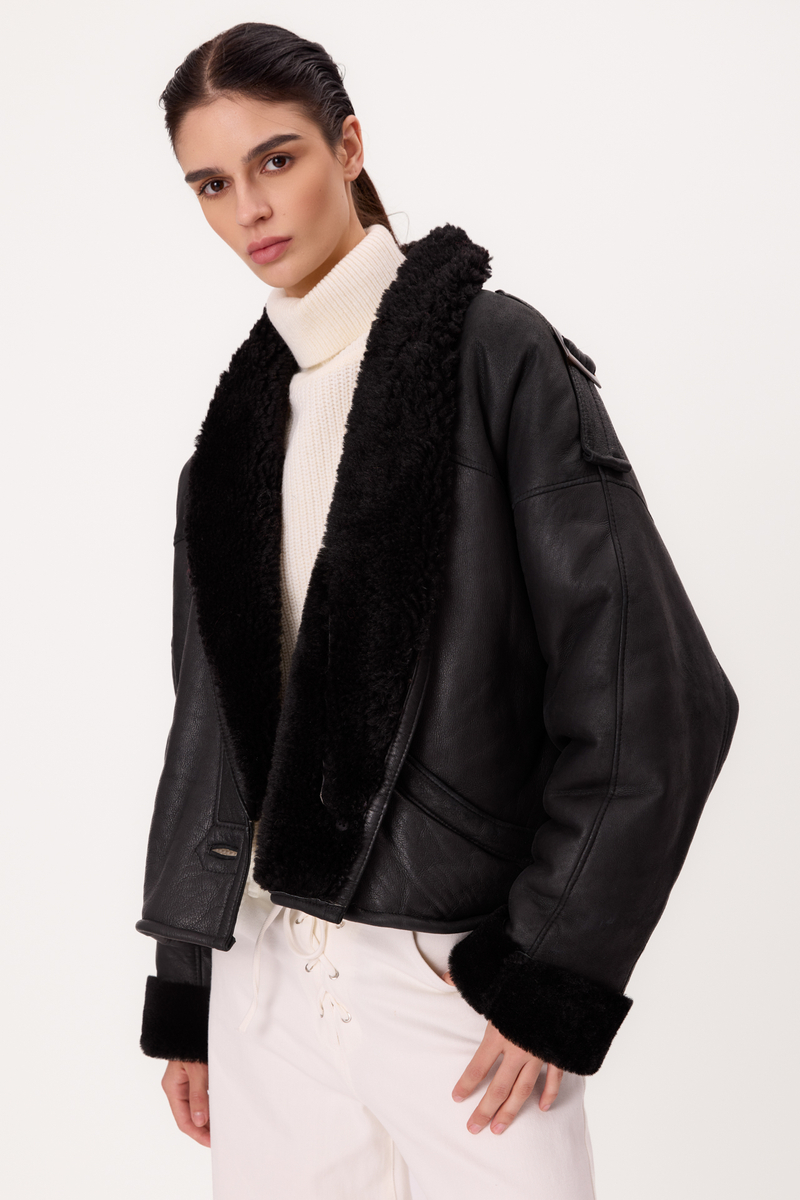 BLACK NATURAL SHEEPSKIN WITH EPADS