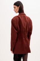 DOUBLE-BREASTED BURGUNDY JACKET MODEL No4