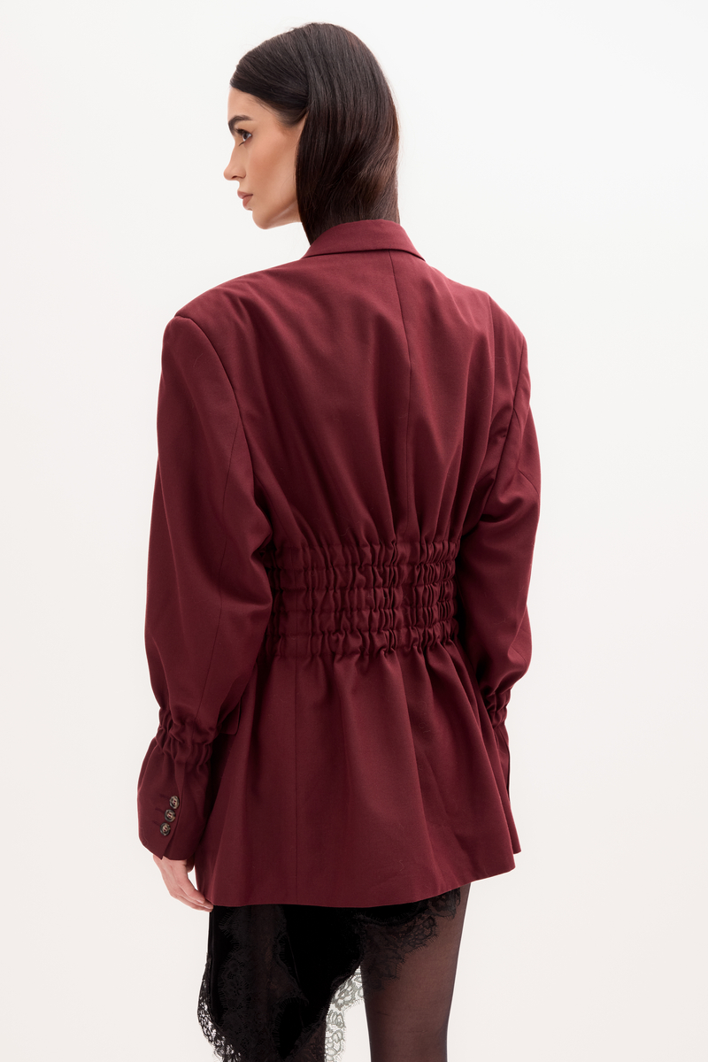 BURGUNDY JACKET NO2 WITH ADJUSTABLE WAIST