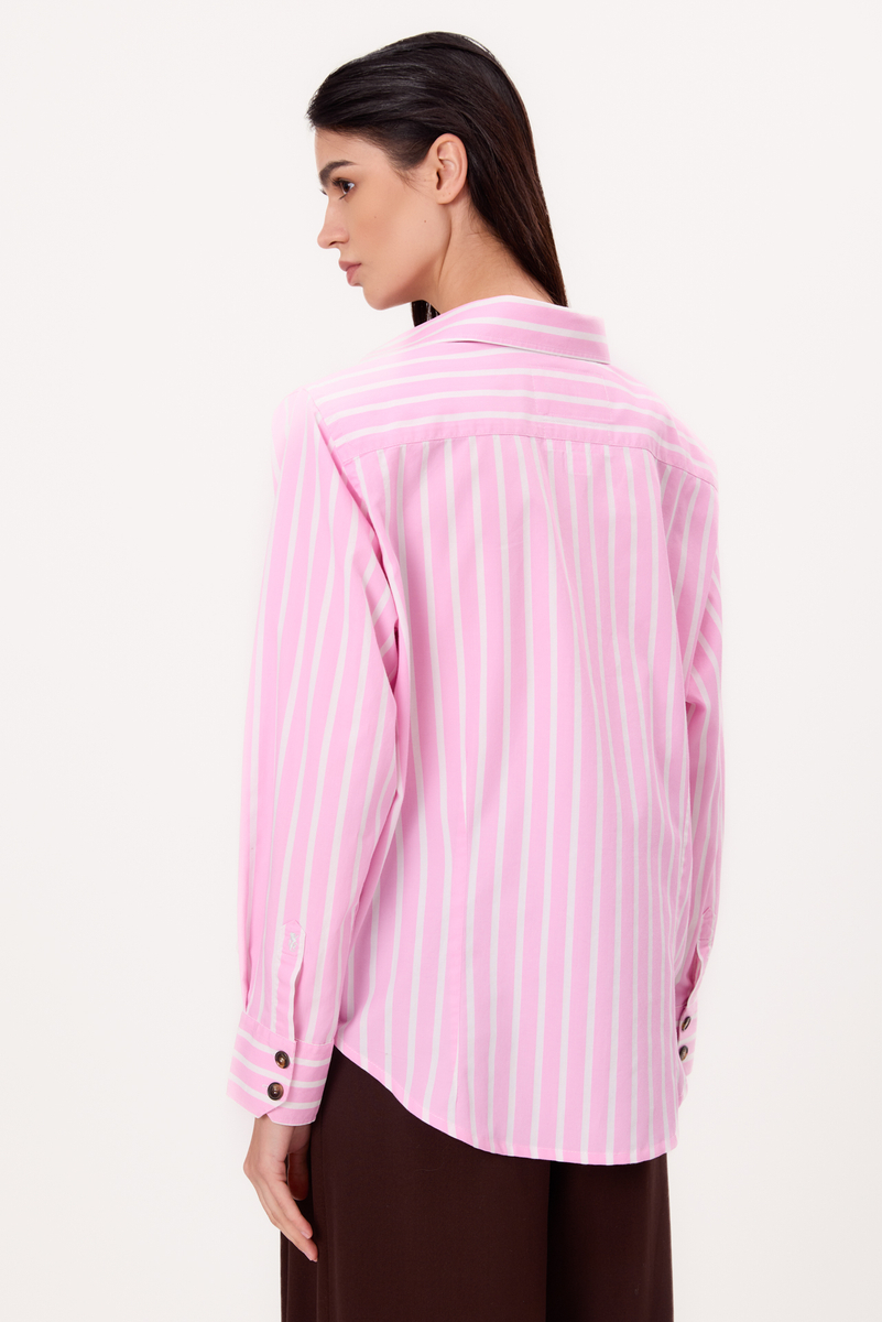 PINK OVERSIZE REGULAR SHIRT WITH WIDE DETACHABLE PADS