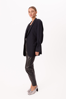 NAVY BLUE RIBBED FITTED JACKET MODEL No2