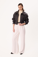 DARK GRAY LEATHER JACKET