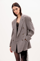 DOUBLE-BREASTED CHECKED JACKET MODEL No4