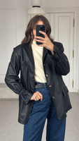 LONG WAISTED LEATHER JACKET