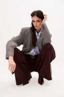 GRAY JACKET MODEL No4 WITH BLUE CHECKERED