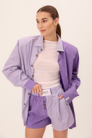 PURPLE STRIPED COTTON SET