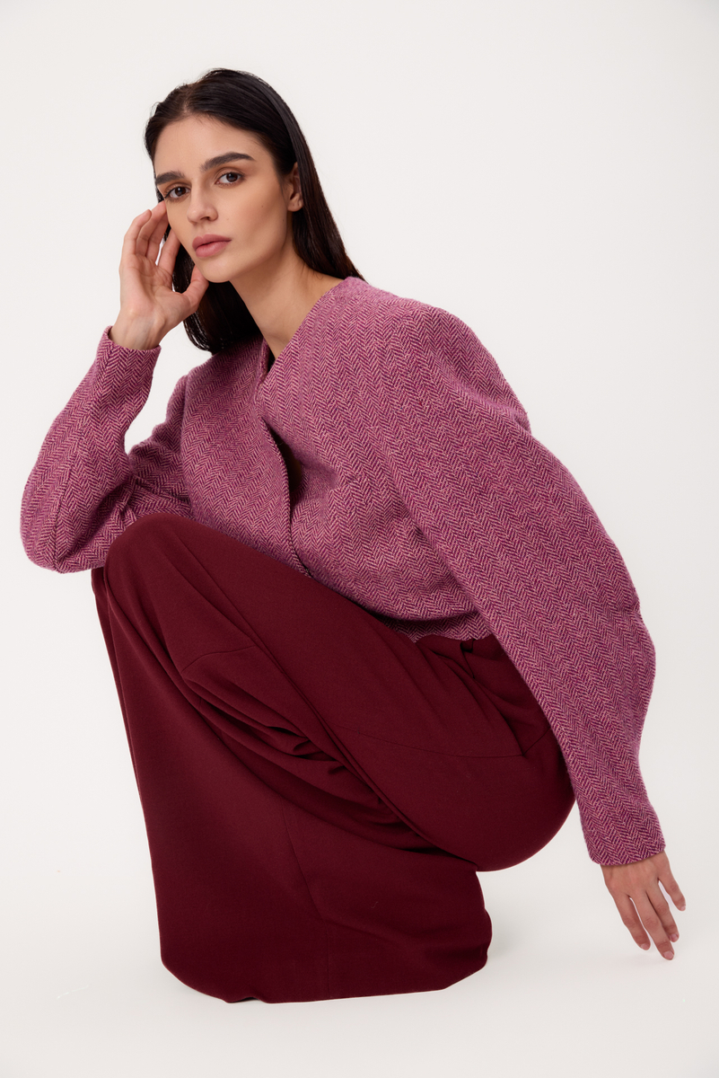 KRÓTKA PROSTA RÓŻOWA MARYNARKA TALL MODEL No9