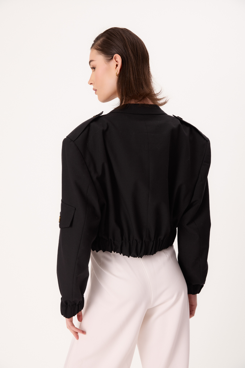 BLACK BOMBER JACKET
