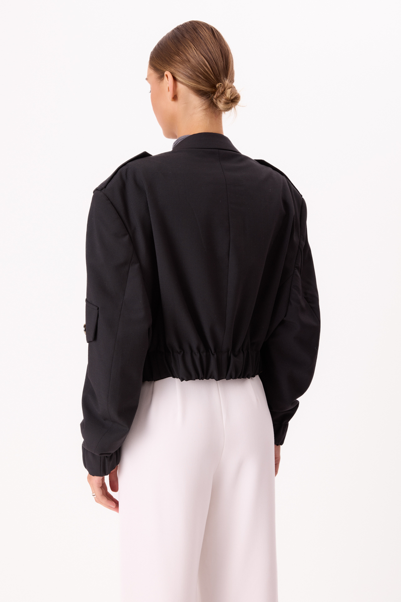BLACK BOMBER JACKET