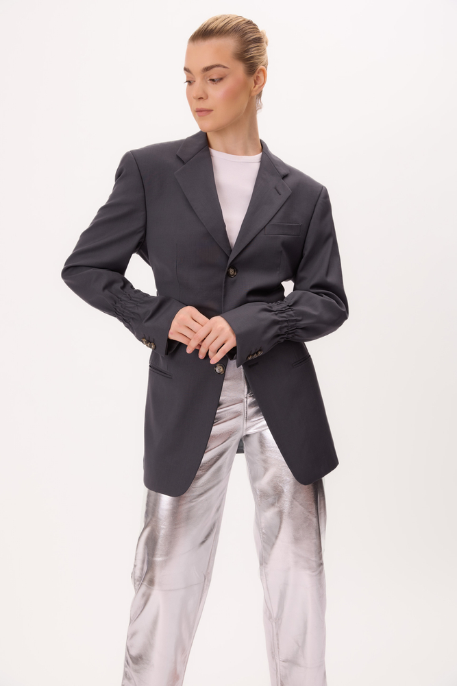 LONG GRAPHITE SLIM FIT JACKET MODEL No2