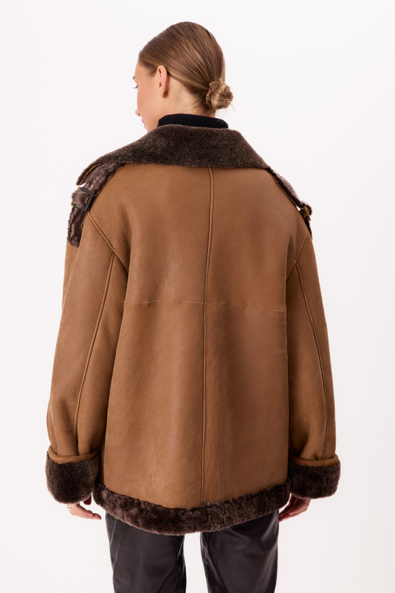 BROWN NATURAL SHEEPSKIN WITH EPADS