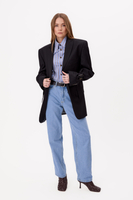 BLACK SLIM FIT BLAZER WITH BUCKLES MODEL No6