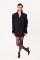 NAVY BLUE SLIM FIT BLAZER WITH BUCKLES MODEL No6